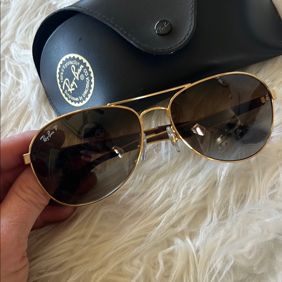 Ray-Ban 3549 Gold Aviator Sunglasses